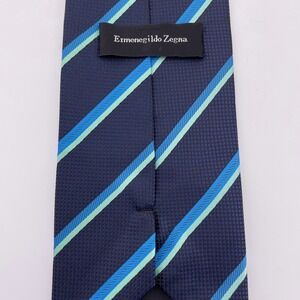 Ermenegildo Zegna Striped Luxury Silk Necktie Designer Men's Business Casual‎